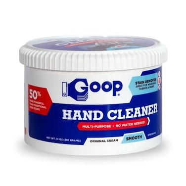 منظف ​​اليدين متعدد الأغراض من GOOP، مزيل دهون اليدين بدون ماء، مزيل بقع الغسيل، منظف غير سام وقابل للتحلل الحيوي، يزيل الأوساخ والزيوت والطلاء والحبر وبقع الملابس، عبوة أصلية 14 أونصة (عبوة واحدة).