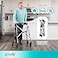 جهاز المشي القابل للطي والخفيف الوزن من Stander Space Saver Rollator مزود بمقعد لكبار السن والبالغين، بأربع عجلات مقاس 6 بوصات، مزود بفرامل قفل، ومقعد مبطن مع مسند ظهر، باللون الأزرق الكوبالت.