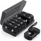 PULIV Extra Large Weekly Pill Organizer 2 Times a Day OneSide Open Pill Box 7 Day for Easy Filling Black Privacy Protection AM PM Pill Case for Vitamins Medication Supplements Fish Oils Black