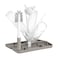 Ubbi OntheGo Drying Rack Bottle Brush Set Holds Up To 8 Bottles Taupe