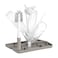Ubbi OntheGo Drying Rack Bottle Brush Set Holds Up To 8 Bottles Taupe