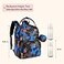 حقيبة ظهر لحفاضات الأطفال من بابلرو، حقيبة سفر متعددة الوظائف مقاومة للماء، حقيبة حفاضات أساسية للسفر، حقيبة أطفال مع وسادة تغيير، أحزمة لعربة الأطفال، حافظة لهاية، لون أزرق مموه