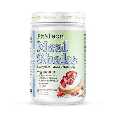 Fit &amp; Fit Lean Meal Shake Fat Burning Meal Replacement Protein Fiber Probiotics Strawberry Shortcake 08 lbs 365 g10 Servings Per Container