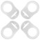 PUTSKA Pacifier Silicone Adapter Rings for Pacifier Holder and Clip MAMCompatible