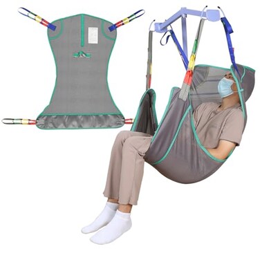 حمالة EZ Assistive الشبكية لكامل الجسم، تتحمل وزن 500 رطل، لرفع ونقل المرضى، مزودة بوسادات عريضة، مناسبة لكبار السن وذوي الاحتياجات الخاصة، ومتوافقة مع مختلف البيئات.