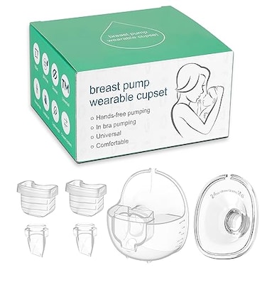 PDFans Wearable Breast Pump Accessories Milk Collector Cup Replacement Parts Flange 24mm Compatible with Mommed TSRETE Missaa Mumgaroo S21S19S18 Pump Bonus 1pcs Duckbill ValveSilicone Diaphragm