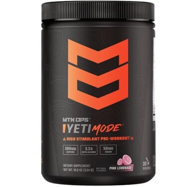 مكمل ما قبل التمرين عالي التحفيز MTN OPS Yeti Mode مع الكرياتين بنكهة الليمون الوردي