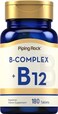 Piping Rock Vitamin B Complex 180 Tablets with B12