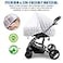 Wanateber Mosquito Net for Stroller Protective 2Packs Perfect Bug Net for Strollers Bassinets Cradles PlayardsPack N Plays and Portable Mini Crib WhiteGrey
