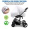 Wanateber Mosquito Net for Stroller Protective 2Packs Perfect Bug Net for Strollers Bassinets Cradles PlayardsPack N Plays and Portable Mini Crib WhiteGrey