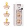BIBS Pacifiers 06 Months 3Pack Soothers BPAFree Round Anatomical Symmetrical Nipple Made in Denmark Ivory TryIt Collection Blush