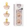 BIBS Pacifiers 06 Months 3Pack Soothers BPAFree Round Anatomical Symmetrical Nipple Made in Denmark Ivory TryIt Collection Blush