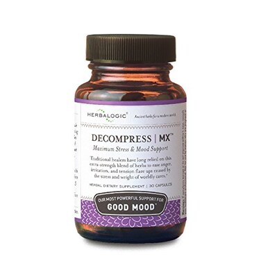 Herbalogic Decompress MX Herb Capsules Maximum Stress Tension Relief Reduces Anger Moodiness Positive Mood Support Based on the Traditional Chinese Formula Xiao Yao San 30 Cap Count