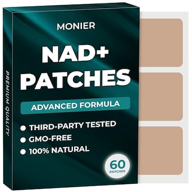لصقات مونير NAD للنساء والرجال، لصقة NAD للطاقة، صحة جيدة مع إنزيم CoQ10 نيكوتيناميد، تكفي لمدة 60 يومًا