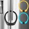 Hestya 3 Pieces Fridge Freezer Refrigerator Cabinet Lock 10000 Combinations Safety Locks for French Doors Safe Strap Kitchen Bathroom Doors Rv No Screw Fridge LockBlack Blue Orange
