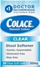 Colace Clear Docusate Sodium Stool Softener 50mg 28 Count Per Box 3 Pack