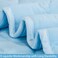 NTBAY Down Alternative Oversized Toddler Comforter Super Soft and Warm Solid Color Baby Crib Quilted Blanket 43x60 inches Aqua