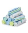 Spasilk 10 Pack Soft Terry Bath Washcloths Newborn Boy or Girl Blue Stripes
