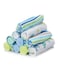 Spasilk 10 Pack Soft Terry Bath Washcloths Newborn Boy or Girl Blue Stripes