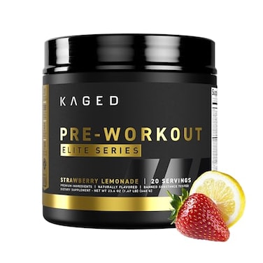 Kaged Pre Workout Elite Powder Strawberry Lemonade PreWorkout with Creatine Beta Alanine LCitrulline Natural Caffeine 20 Servings