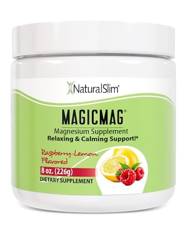 NaturalSlim MagicMag Magnesium Citrate Powder for Stress Constipation Muscle Heart Health Better Rest Digestive Support Magnesium Supplement for Women and Men 8 oz Raspberry Lemon