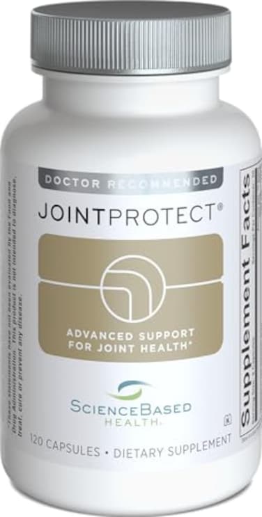 ScienceBased Health JointProtect Advanced Joint Support with Glucosamine Sulfate Boswellia 30 AKBA Longvida Curcumin FruiteXB Vitamin C for Flexibility Cartilage Health 120 Capsules