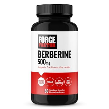 Force Factor Berberine Supplement 500mg 60 Vegetable Capsules