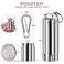 TISUR Titanium Pill Holder Keychain Portable Pill Case Box Container