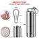 TISUR Titanium Pill Holder Keychain Portable Pill Case Box Container