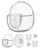 Gowing for Discreet Duo Wearable Breast Pump Parts Include Duckbill Valve Silicone Diaphragm 24mm Flange Milk Collector Cup Compatible with Nuliie S32 Wearable Breast Pump Replacement Parts