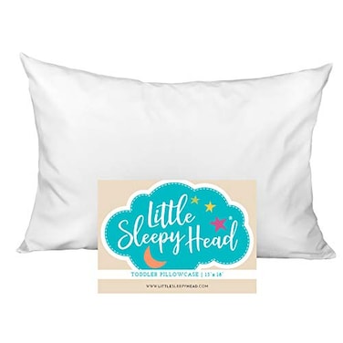 Little Sleepy Head Toddler Pillowcase 100 Cotton Hypoallergenic Pillow Case for Toddler Pillow Snug Fit Envelope Pillowcase 13x18 Pillowcase Pilllow Sold Separately White Envelope