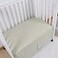 CaSaJa Microfiber 3 Pack Mini Portable Crib Sheets Pack N Play Sheets with Comfy Napping Surface for Baby Silky Soft Playard Playpen Sheets Set Fits 24 x 38 Green Light Grey White