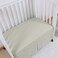 CaSaJa Microfiber 3 Pack Mini Portable Crib Sheets Pack N Play Sheets with Comfy Napping Surface for Baby Silky Soft Playard Playpen Sheets Set Fits 24 x 38 Green Light Grey White
