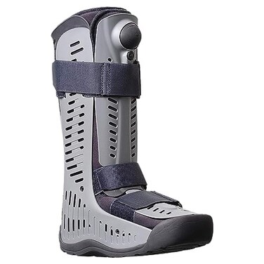 Ossur Rebound Air Walker Boot with Compression Adjustable Comfortable Straps Air Pump Rocker Bottom For Ankle Sprains Stable Fractures Tendon Sprains PostOperative Rehab High Top S