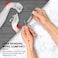 ILLFER 360 Rotating Nail Clippers for Seniors with Thick Hard Nails Heavy Duty Toenail Clipper for Elderly Arthritis Limited Mobility Ergonomic Long Handle Wide Jaw Stainless Steel Black