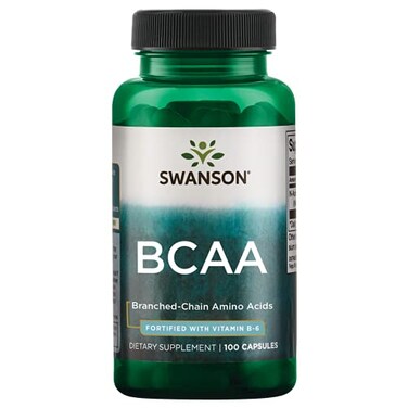 كبسولات سوانسون BCAA للأحماض الأمينية المتفرعة السلسلة 100 كبسولة