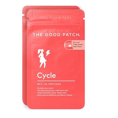 The Good Patch Cycle Period Pain Patch for Cramps Natural Patch with Menthol Black Cohosh Plant Powered Wearable Wellness Large Sized 8 Total Patches