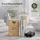 ME MOTHER Vegan Biodegradable Bamboo Charcoal Dental Floss with Refillable Stainless Steel Container 33yds x2 Extra Floss Refill Natural Candelilla Wax Peppermint Eco Zero Waste Oral Care