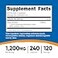 Nutricost Cissus Quadrangularis 1200mg 240 Capsules 120 Servings