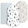 GRSSDER Stretchy Ultra Soft Fitted Bassinet Sheet Set 3 Pack Universal Fit for Bassinets Baby Cradle Moses Basket Oval Rectangle Mattress Snug and Safe Cute Wild Forest Mongooses for Baby