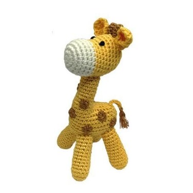 Cheengoo Organic Hand Crocheted Rattle Giraffe