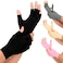 Vive Rheumatoid Arthritis Gloves Men and Women Fingerless Compression Wrap for Hand Pain and Osteoarthritis Black Hand Wrap for Arthritic Joint Symptom Relief Open Finger Fit