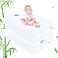 Ruili Rayon Bamboo Viscose Waterproof Crib Mattress Protector 2 Pack Quilted Fitted Breathableddler Baby Mattress Cover Organic Bamboo Viscose Soft Crib Mattress Pad White 52x28 Inches