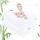 Ruili Rayon Bamboo Viscose Waterproof Crib Mattress Protector 2 Pack Quilted Fitted Breathableddler Baby Mattress Cover Organic Bamboo Viscose Soft Crib Mattress Pad White 52x28 Inches