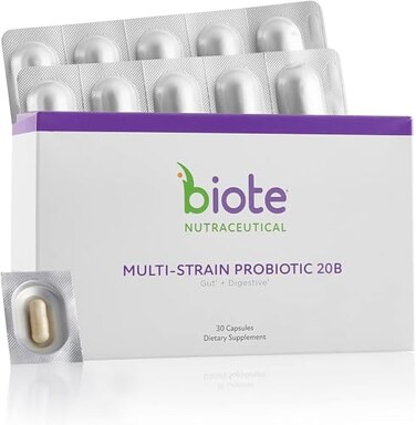 Biote Nutraceuticals MultiStrain PROBIOTIC 20B Gut Digestive 30 Capsules