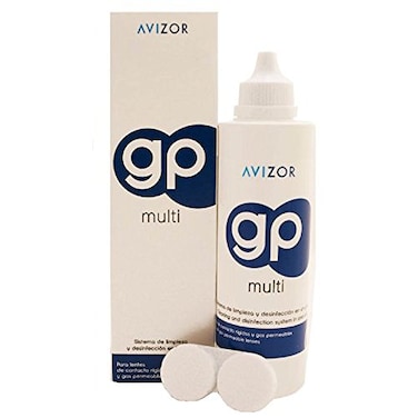 محلول Avizor GP متعدد العدسات اللاصقة للعدسات اللاصقة الصلبة والنفاذة للغازات 240 مل