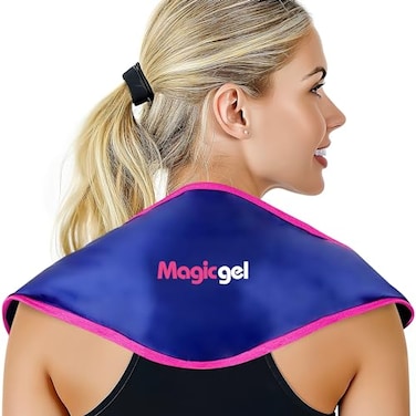 Magic Gel Neck Ice Pack Reusable Cold Wrap for Neck Shoulders and Back Soft and Flexible Freezer Pack for Icing Necks Shoulder Upper Body Muscles Stays Cool for 25 Minutes
