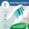 رؤوس فرشاة أسنان بديلة من Brushmo Total Clean، متوافقة مع مقابض فرشاة الأسنان الكهربائية Philips Sonicare Clickon، 8 رؤوس صغيرة الحجم للمناطق التي يصعب الوصول إليها، شعيرات دوبونت ناعمة، BM628 أبيض