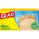 Glad Zipper Food Storage Plastic Bags Sandwich 100 Count Package May Vary