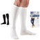 Truform 1934WHM Compression Socks 2030 mmHg Mens Gym Socks Knee High Over Calf Length White Medium